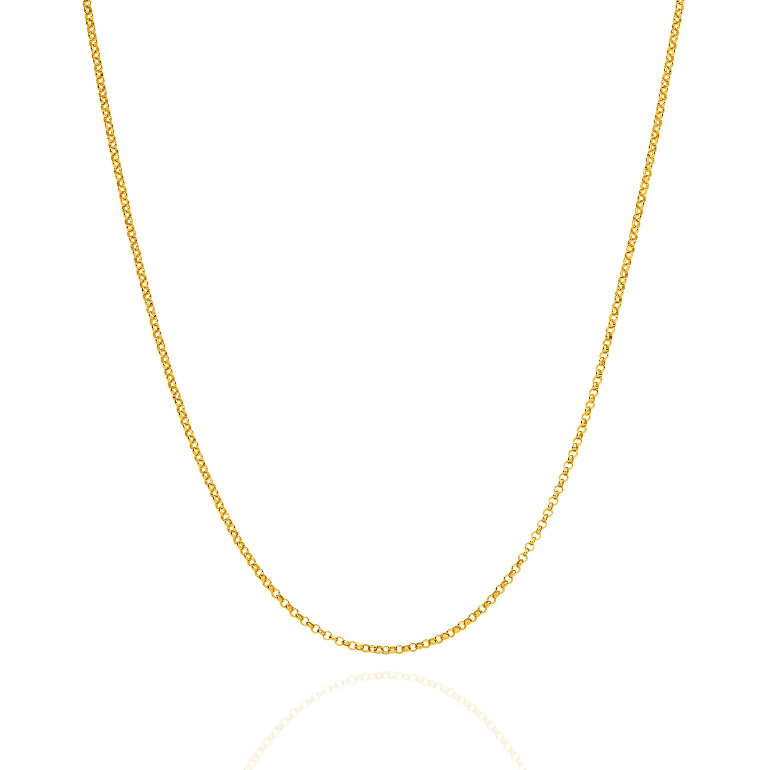 Belcher gold chain 1.3mm — Italian made sterling silver