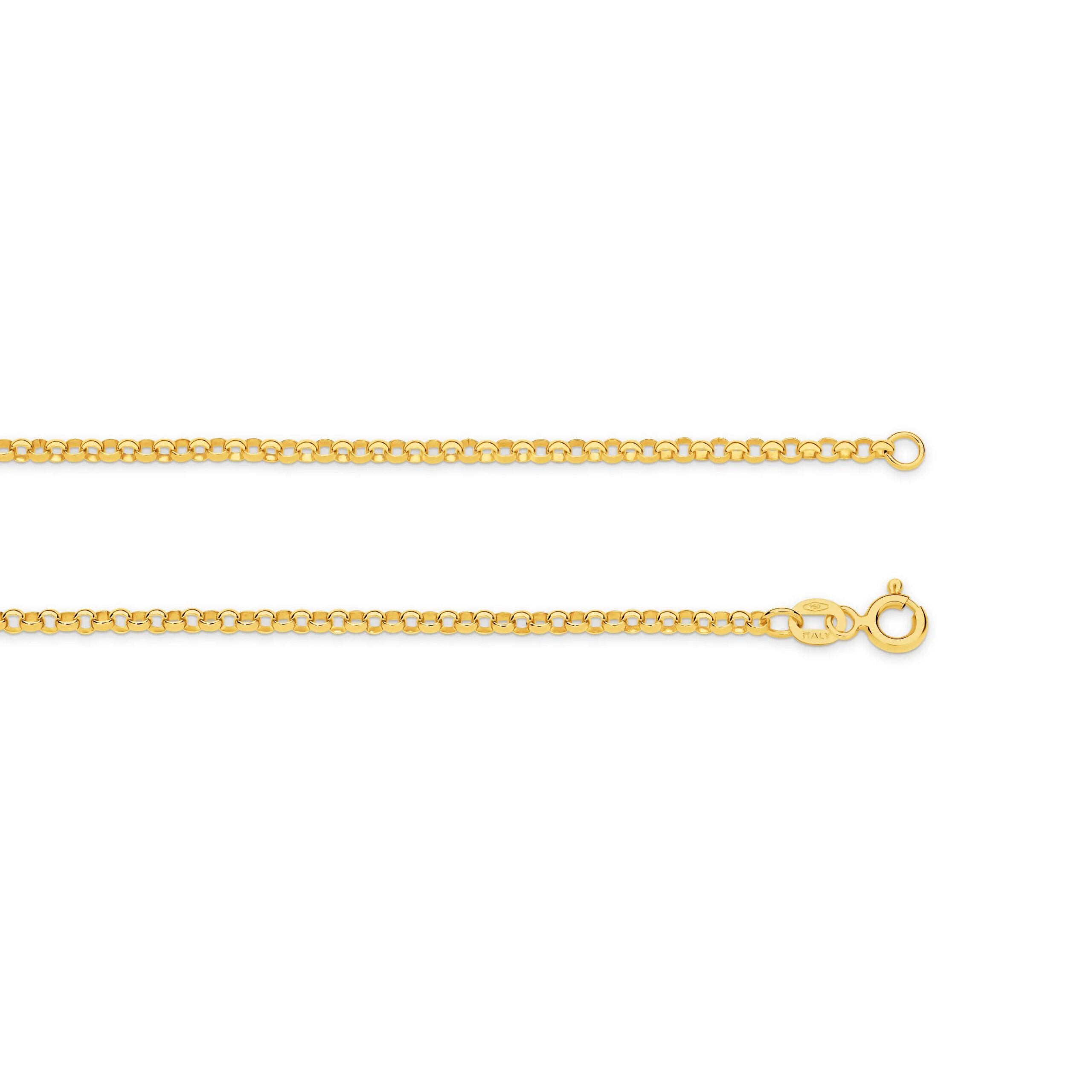 Alternate angle of Belcher gold chain 2.3mm