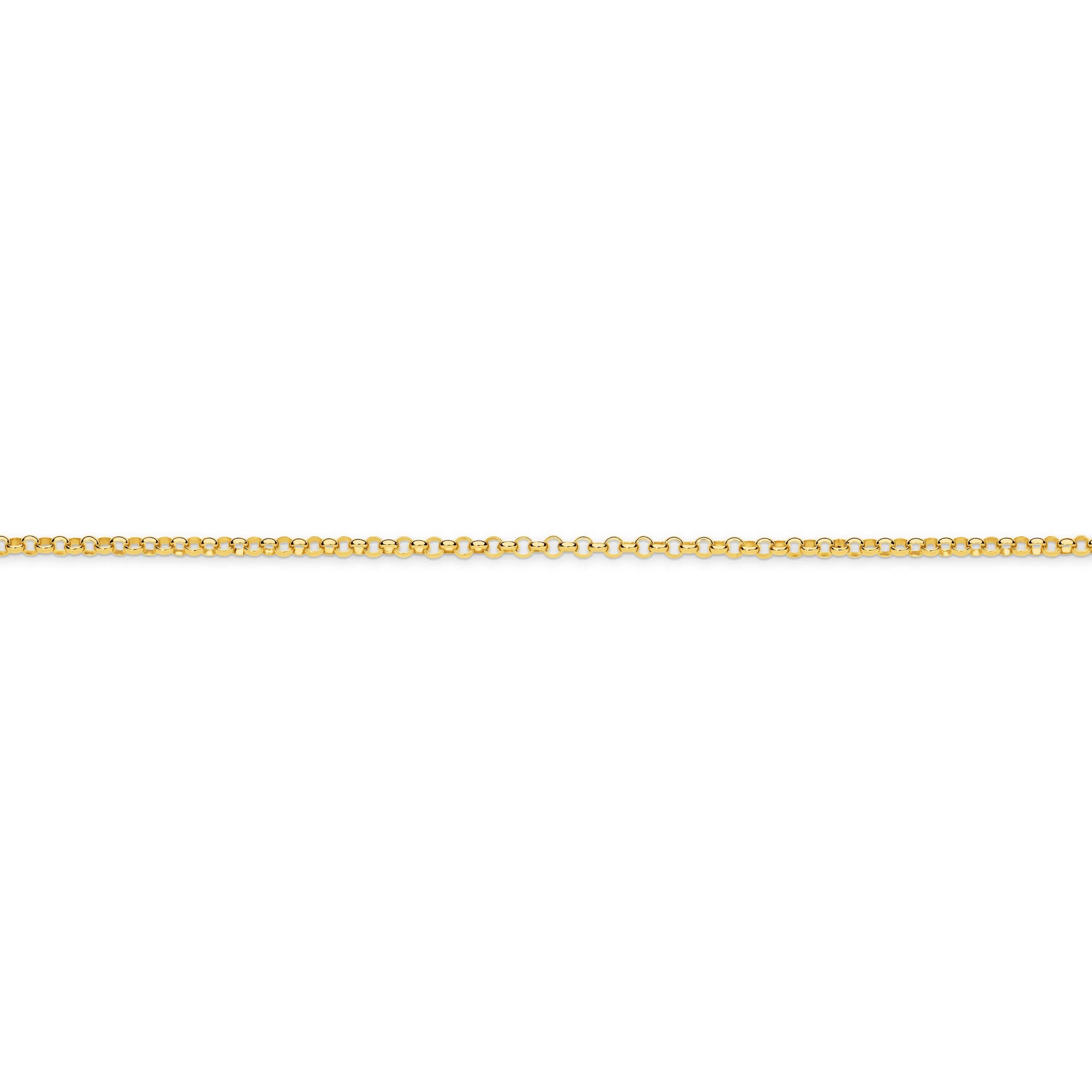 Side view of Belcher gold chain 2mm