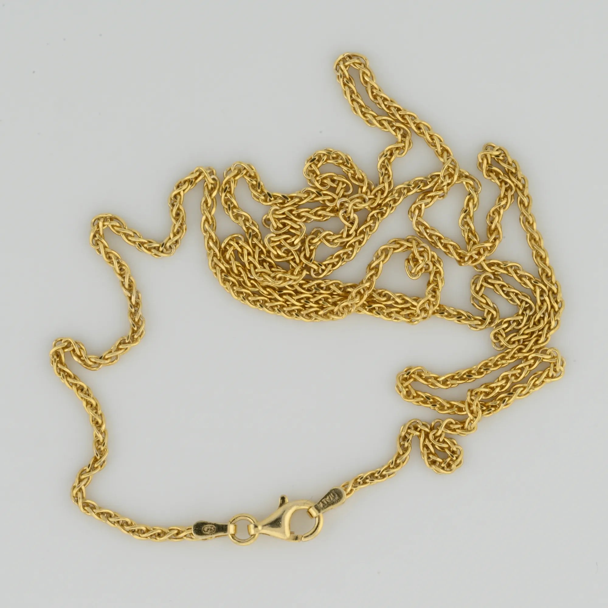 Yellow Gold Spiga Silver Chain 1.9mm — Italian made sterling silver
