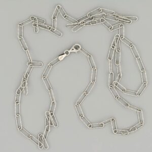 Large Paperclip Silver Chain Rhodium Plated — Italian made