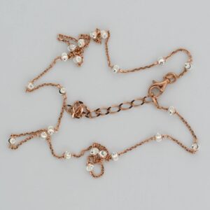 Rose Gold & Rhodium Plated Silver Chain with Beads