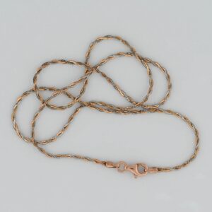 Twisted Rope Rose Gold & Rhodium Plated Chain — Italian made sterling silver