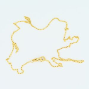 Gold paperclip chain 1.3mm — Italian made sterling silver