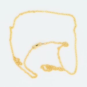 Gold Diamond cut cable chain 1.7mm — Italian made sterling silver