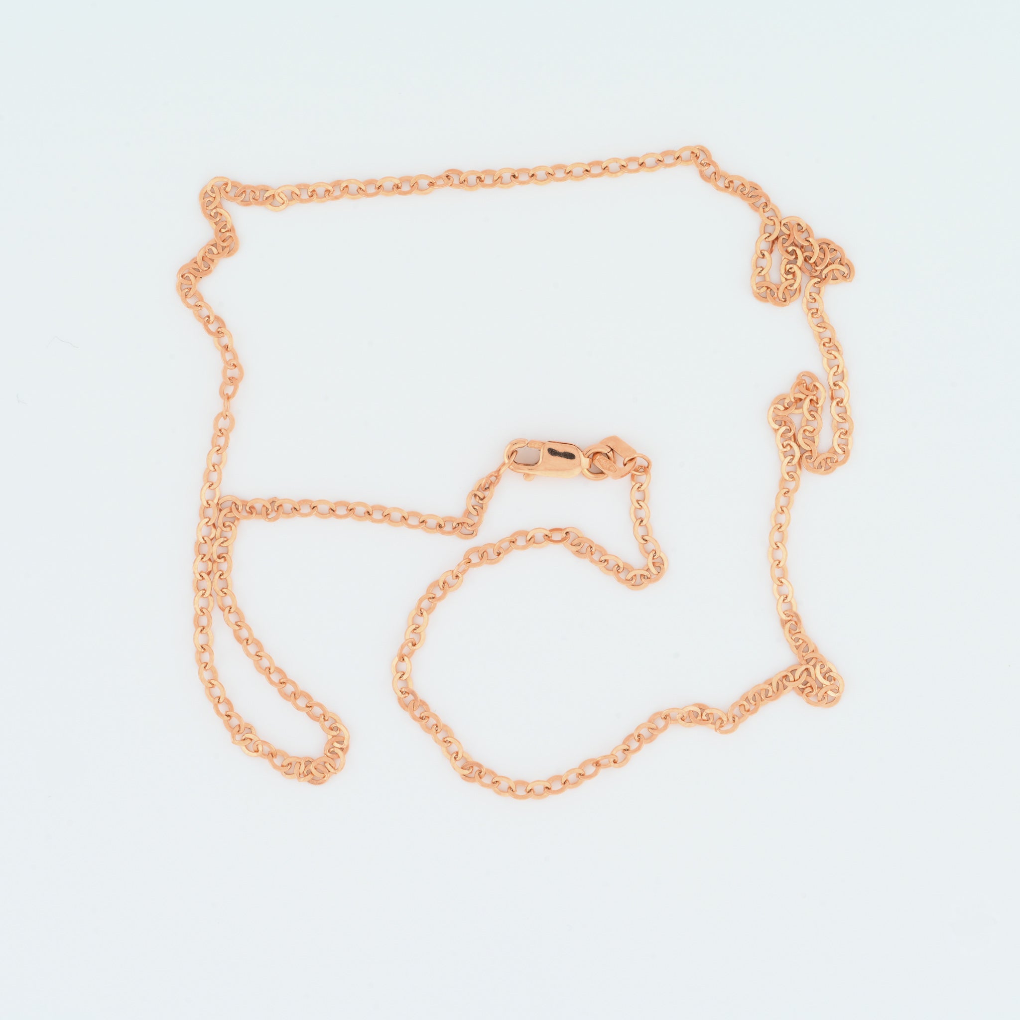 Rose Gold Diamond cut cable chain — Italian made sterling silver