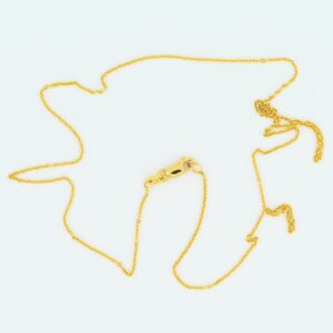Gold cable chain 0.7 — Italian made sterling silver