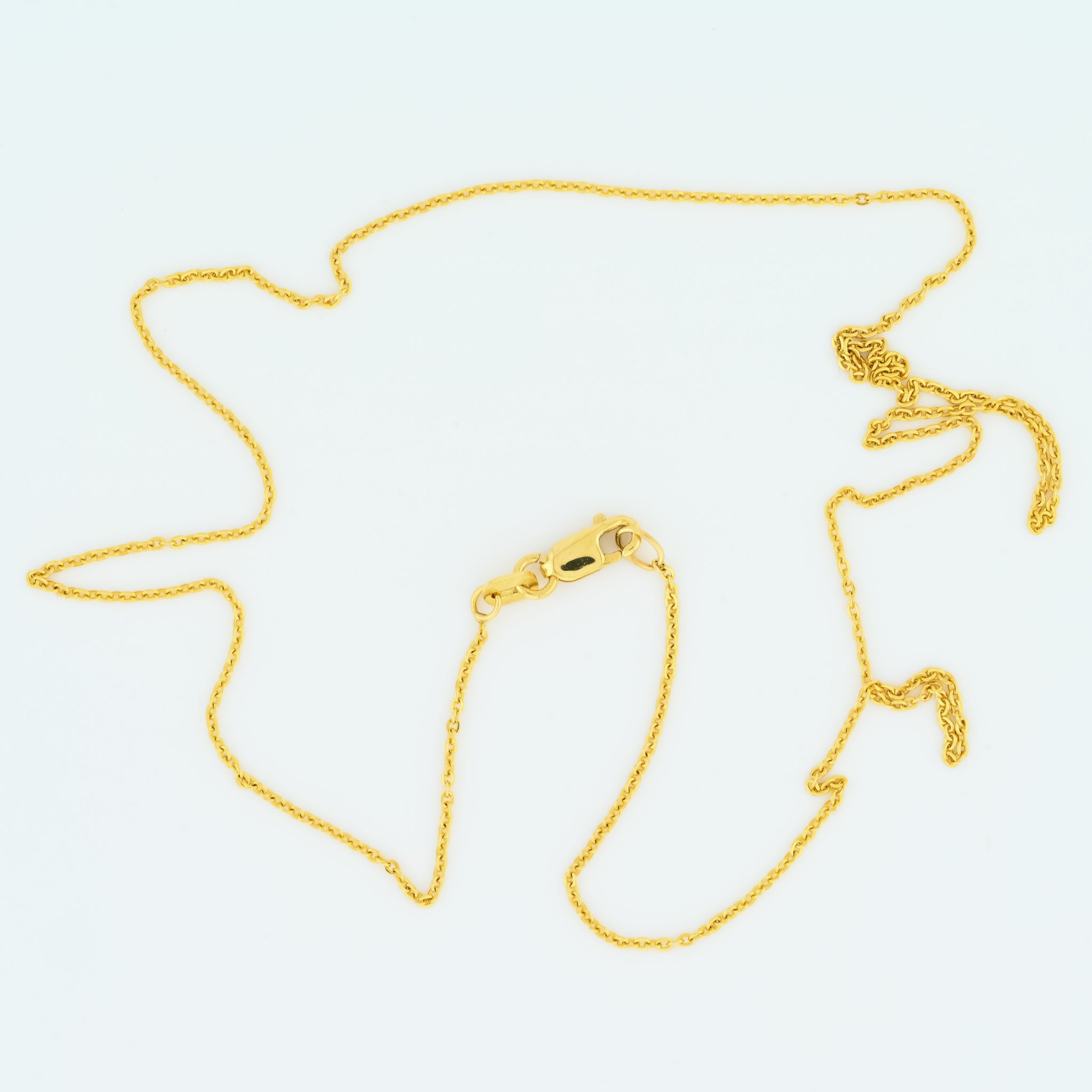 Gold cable chain 0.7 — Italian made sterling silver