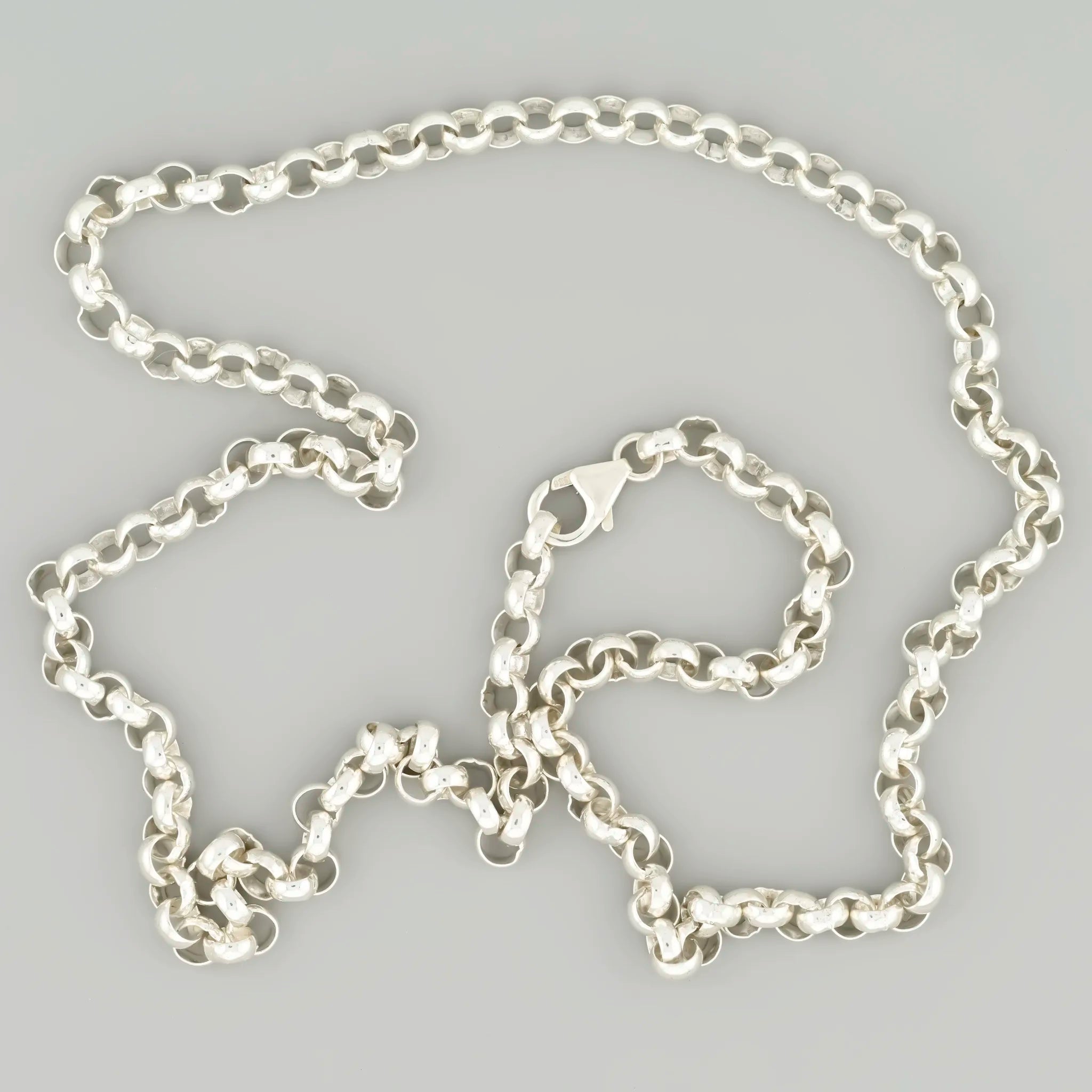 Silver belcher chain with large links 4.5mm — Italian made sterling silver