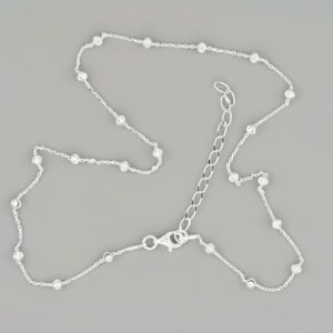 Silver Chain With Round Beads