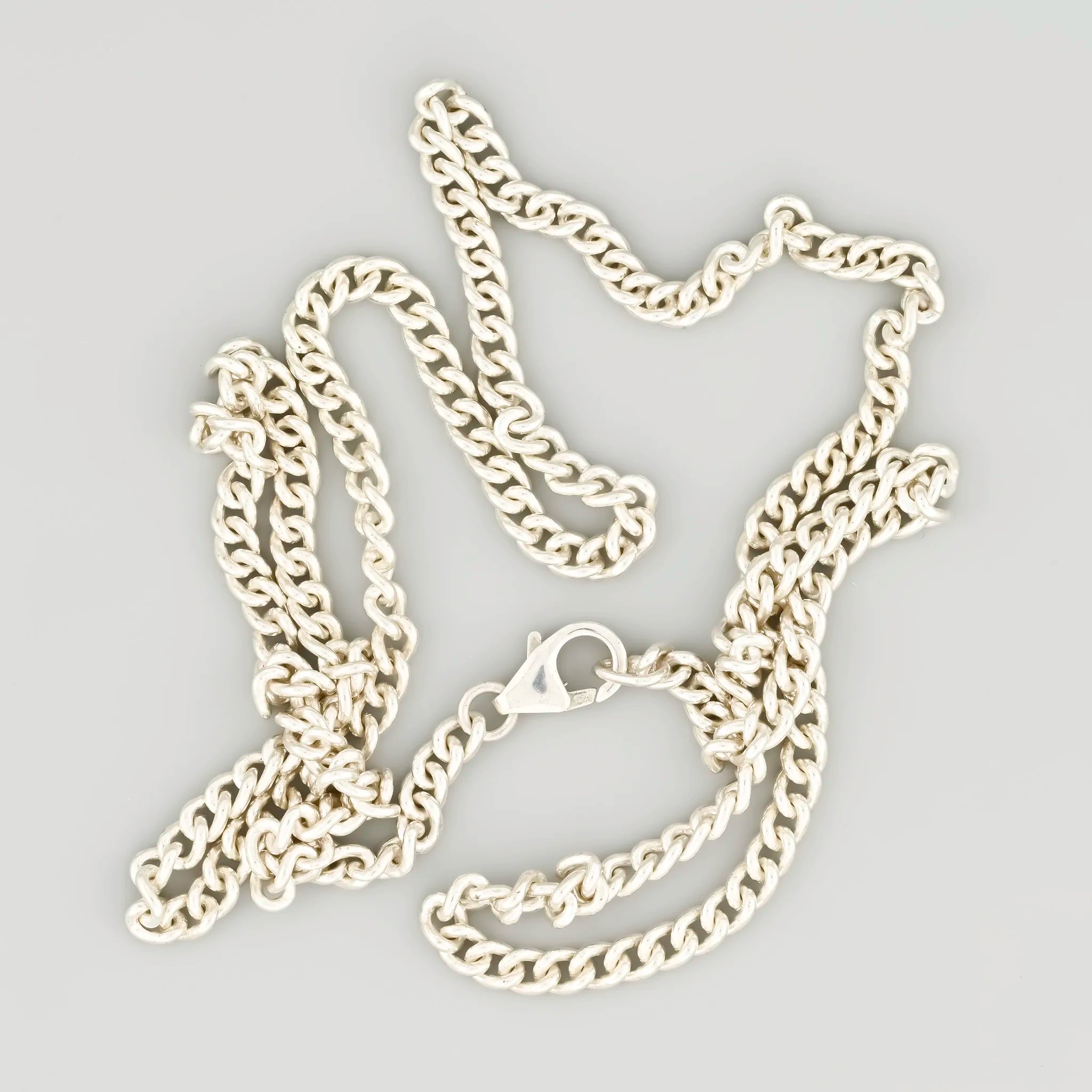 Close curb silver chain 3.5mm — Italian made sterling silver