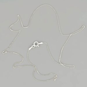 Very delicate Silver Curb Chain 0.45mm — Italian made sterling silver
