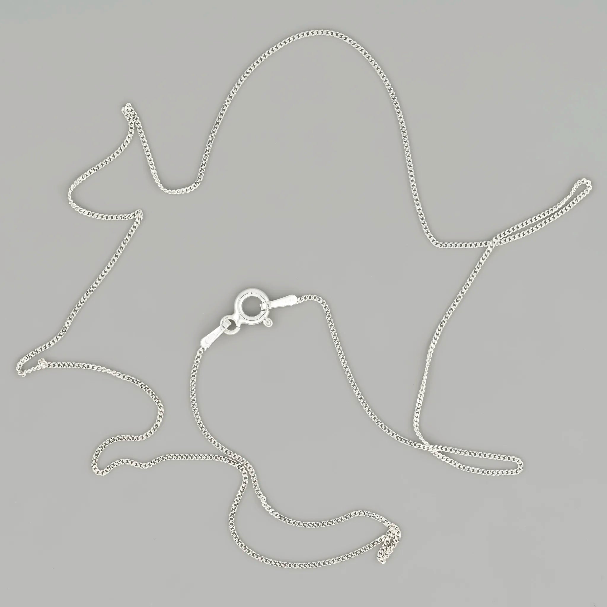 Very delicate Silver Curb Chain 0.45mm — Italian made sterling silver