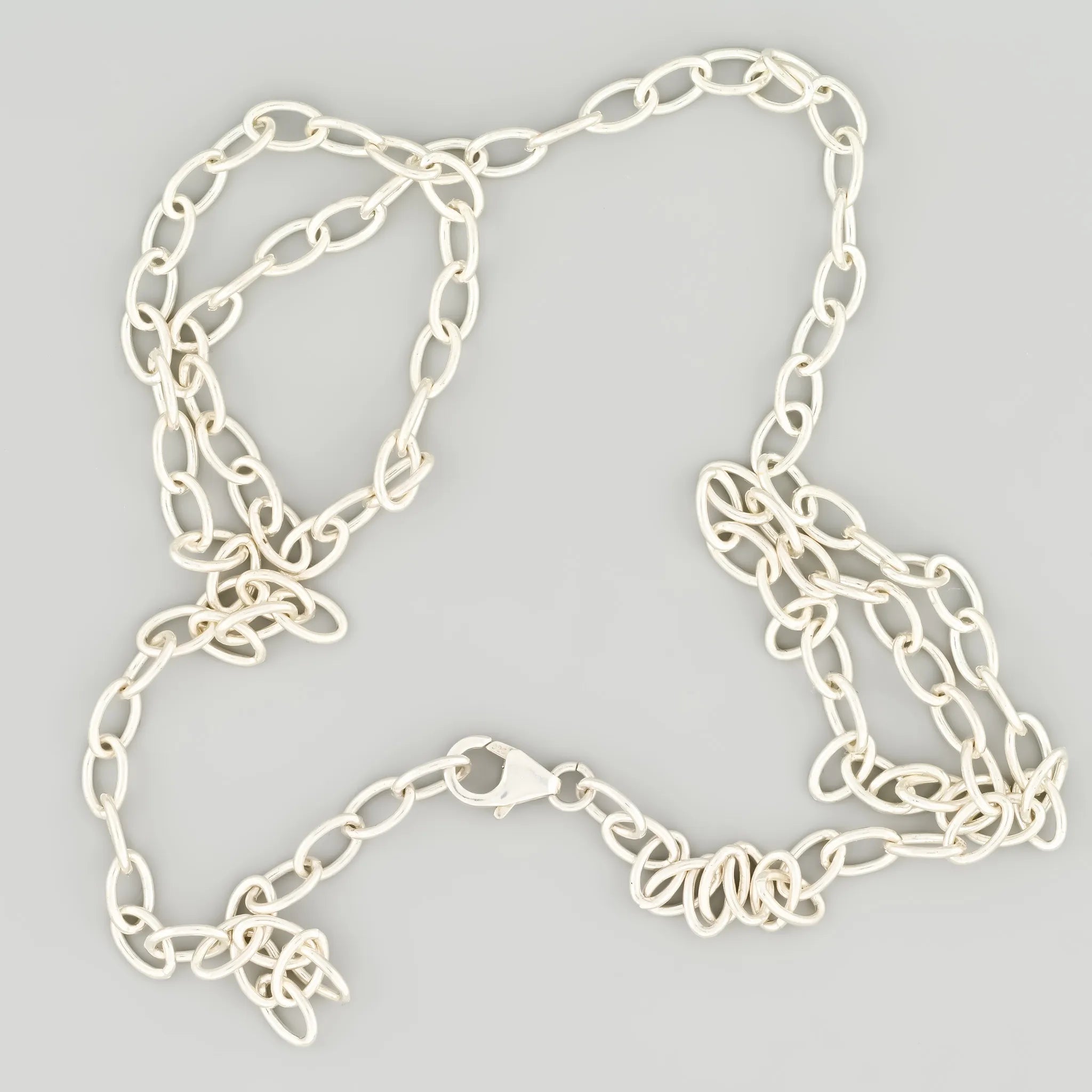 Long Link Cable Silver Chain — Italian made sterling silver