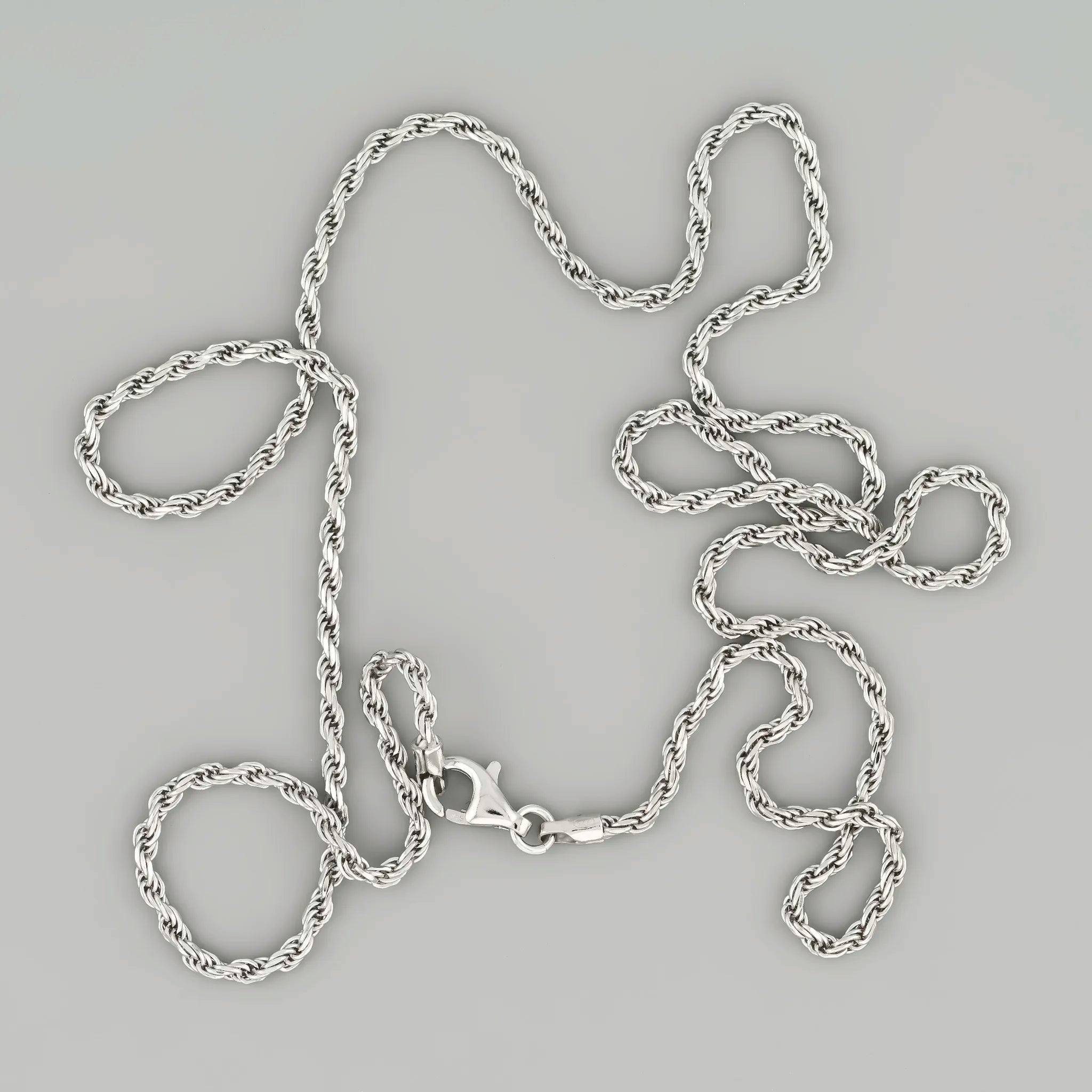 Silver Rope Chain Darkened 1.7mm — Italian made sterling silver