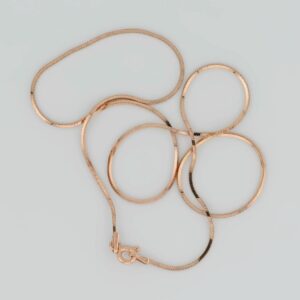 Rose Gold Plated Silver Snake Chain 1mm — Italian made