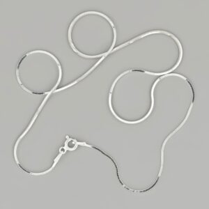 Square Silver Snake Chain — Italian made