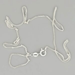 silver curb chain diamond cut 1 4mm