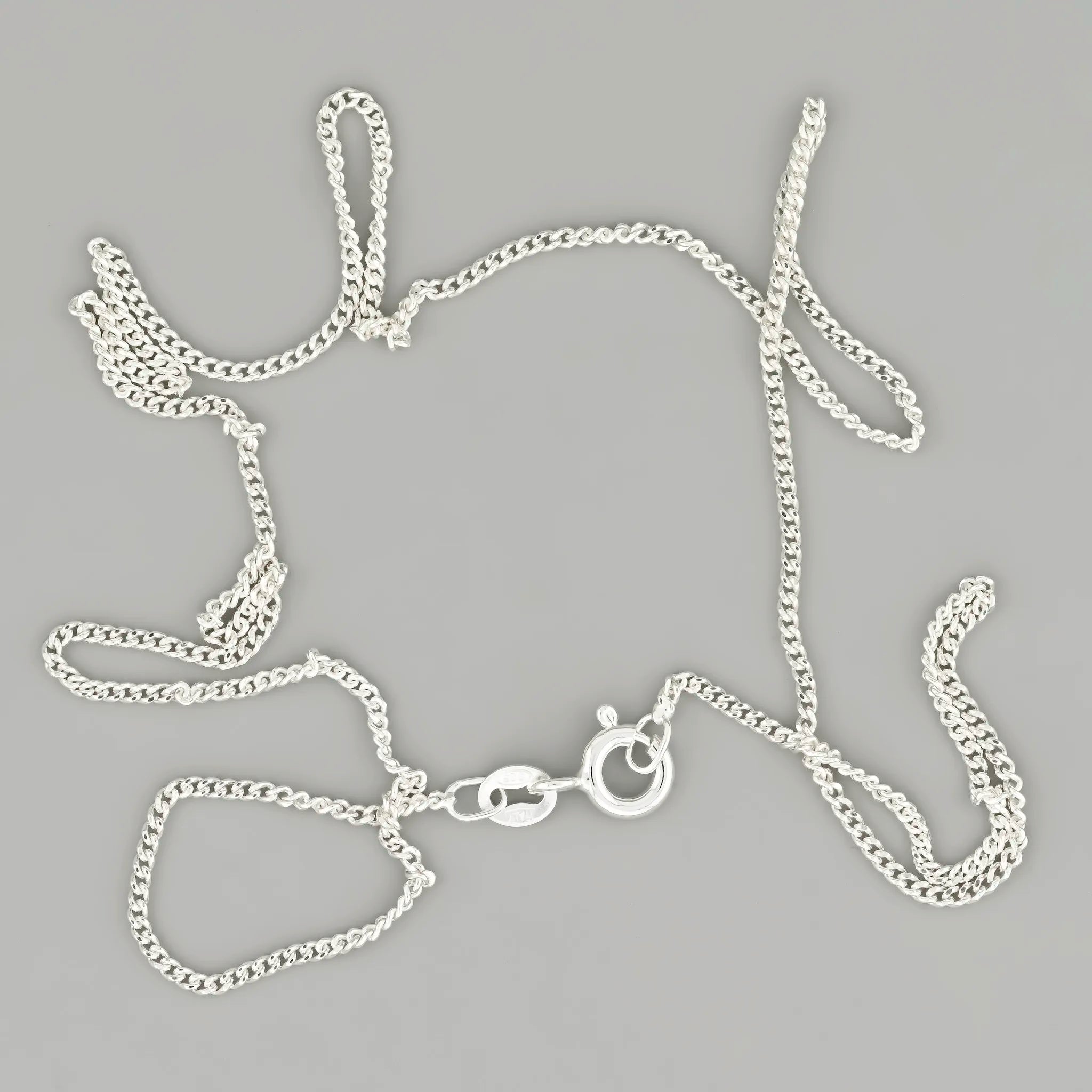 silver curb chain diamond cut 1 4mm