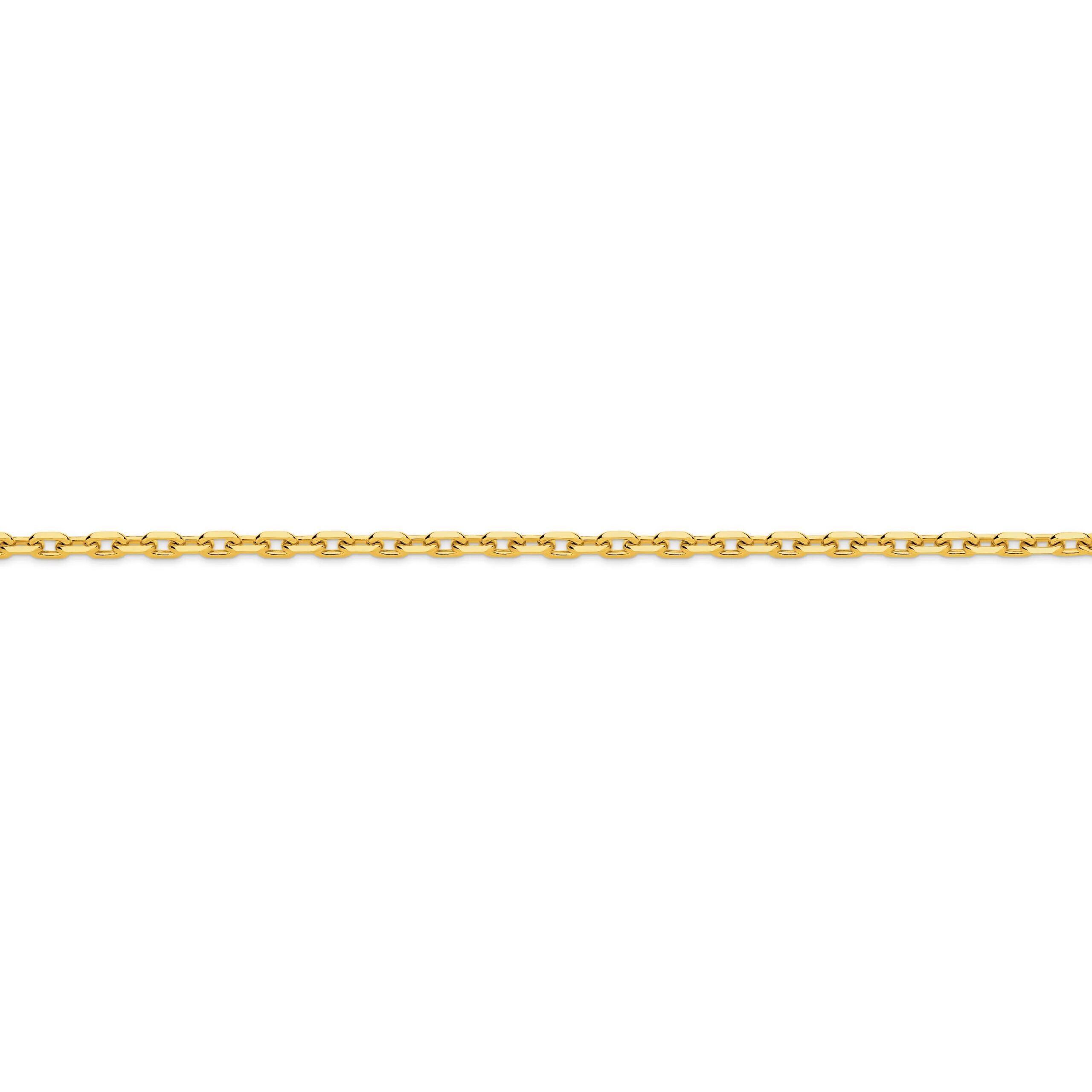 Side view of Diamond Cut Gold Anchor Chain 2.5mm