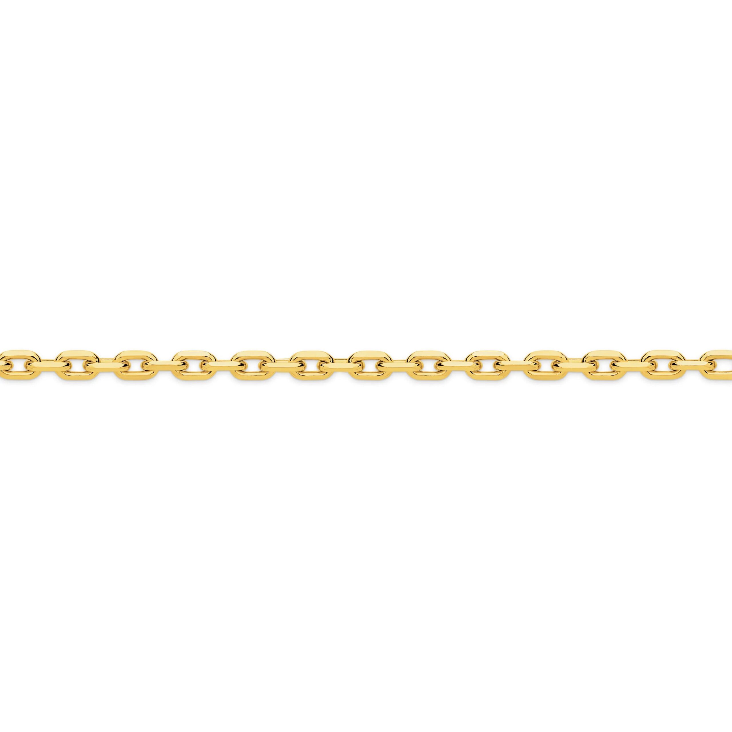 Side view of Diamond Cut Gold Anchor Chain 3.6mm