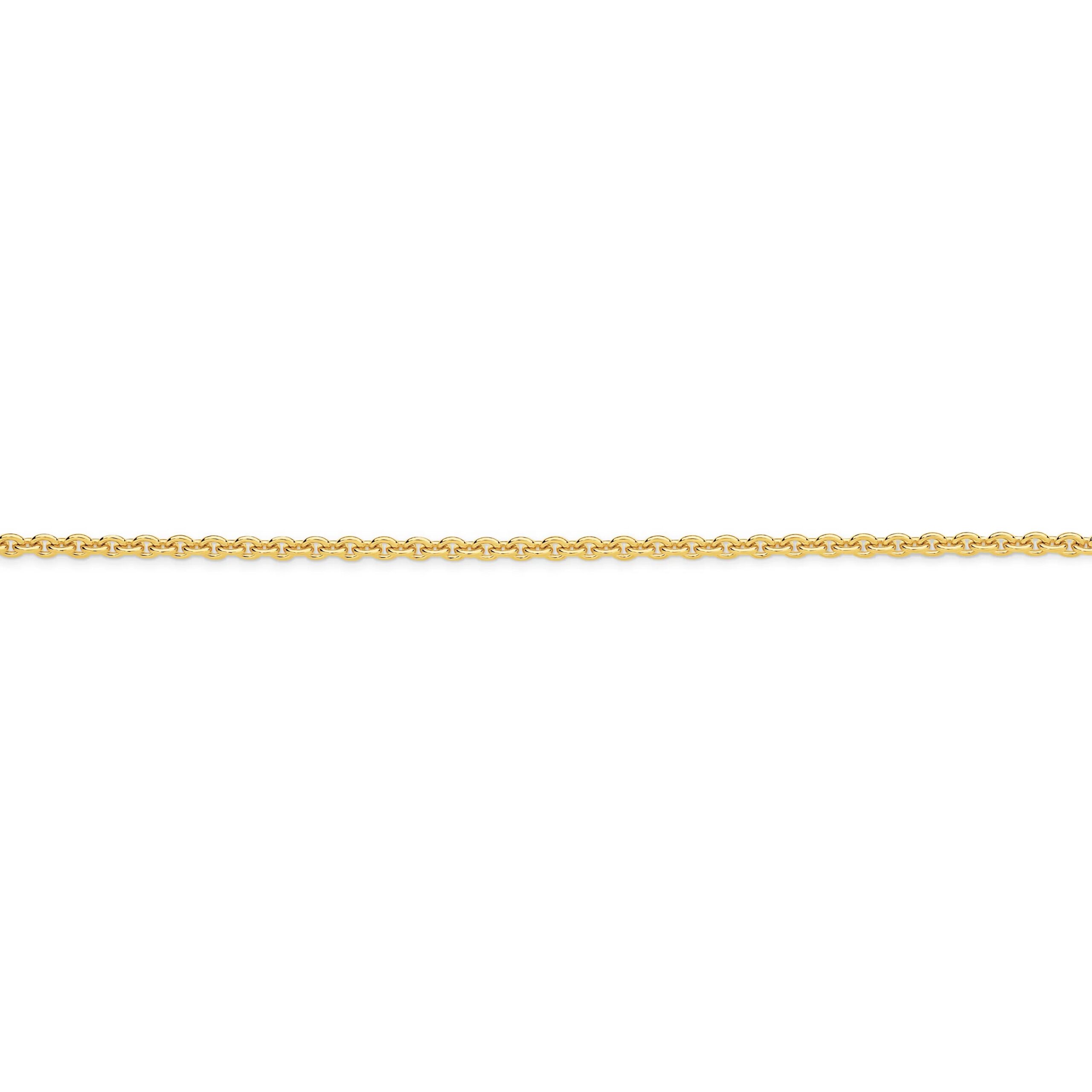 Side view of Gold Cable Chain 2.3mm Yellow Gold