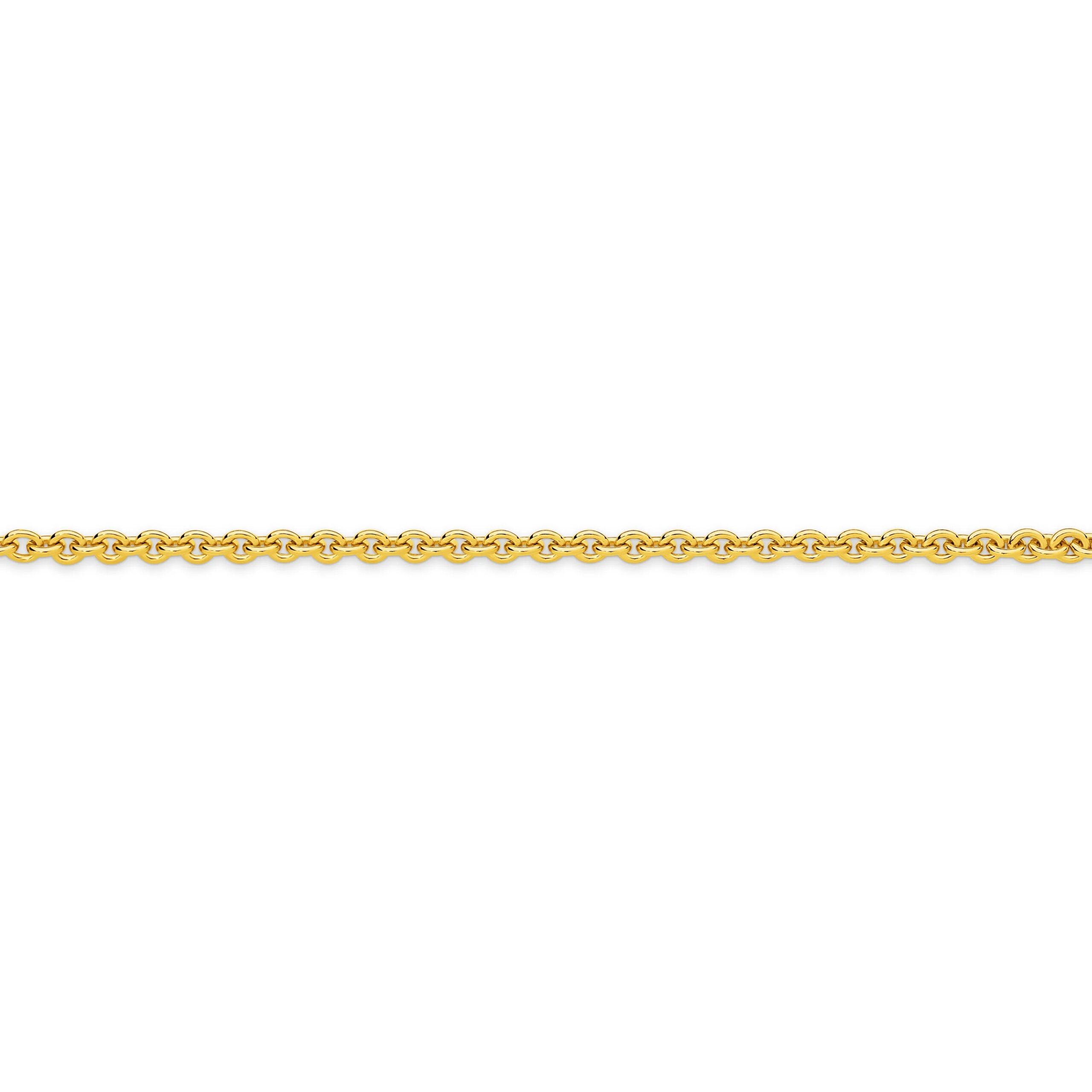Side view of Gold Cable Chain 3mm Yellow Gold